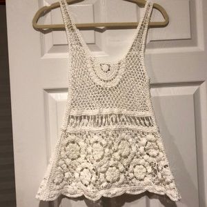 White crochet top